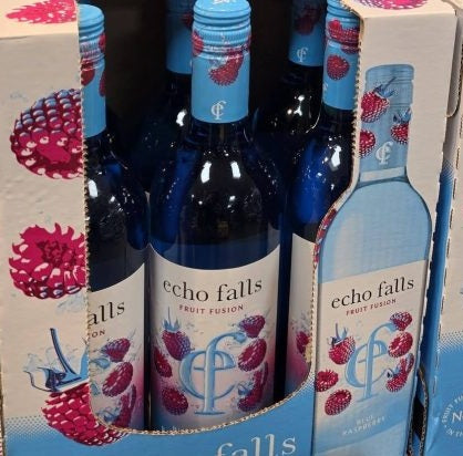 Echo Falls Blue Raspberry Fruit Fusion Case of 6 x 75cl - NEW