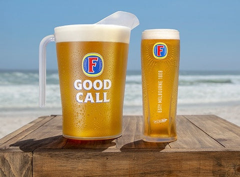 Fosters 'Good Call' 4 Pint Pitcher jug & 2 Fosters Glass