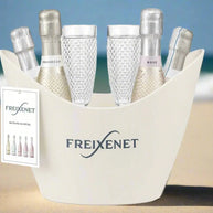 Freixenet Prosecco Ice Bucket with 2 Flute Glasses Gift Set 6x20cl