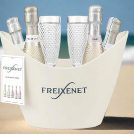 Freixenet Prosecco Ice Bucket with 2 Flute Glasses Gift Set 6x20cl