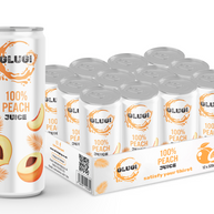 Glug 100% Peach Juice 12 x 320ml Cans