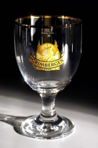 Grimbergen Gold Rim Phoenix Belgian Beer Goblet - Half Pint