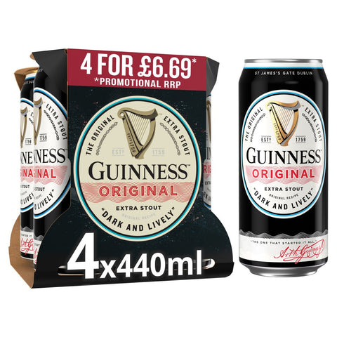 Guinness Original Stout Beer Cans 24x440ml