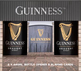 Guinness 2 x 440ml, Bottle Opener & Playing Cards