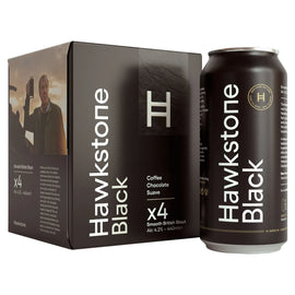Hawkstone Black Stout - The Smooth One - 4x440ml Cans