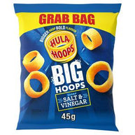 Hula Hoops Big Hoops Sharp Salt & Vinegar Flavour Grab Bag 36X45g