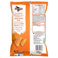 Doritos Tangy Cheese Tortilla Chips Sharing Bag Crisps 12x140g