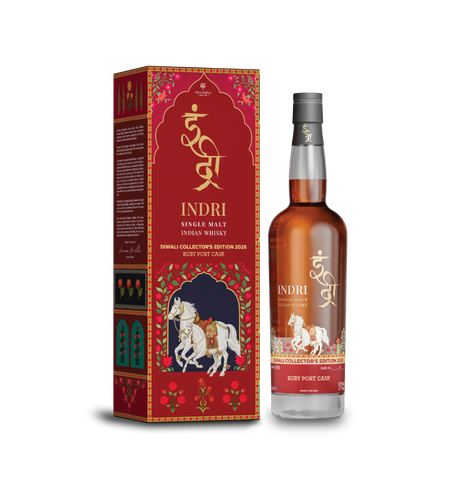 Indri Diwali Collectors Edition 2026 Ruby Port Cask Indian Whisky 70cl