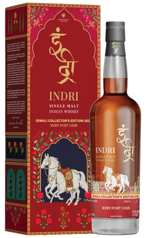 Indri Diwali Collectors Edition 2026 Ruby Port Cask Indian Whisky 70cl