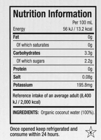 Kirkland Signature Organic Coconut Water 12x330ml