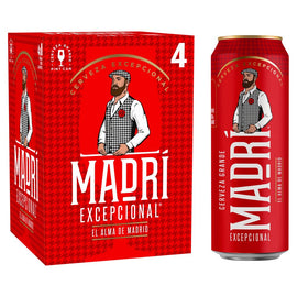 Madri Excepcional Lager 24 x 568ml Pint Cans