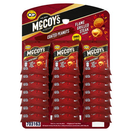 KP McCoy's Coated Peanuts Flame Grilled Steak 21 x 40g Bags (Pubcard)
