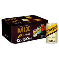Schweppes and Coca-Cola Zero Sugar Made to Mix Variety Pack 12 x 150ml