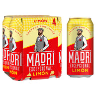 Madri Excepcional Limon Premium Lager Beer Cans 24 x 440ml - NEW