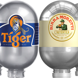 Tiger & Birra Moretti 4 x Blade Kegs Bundle