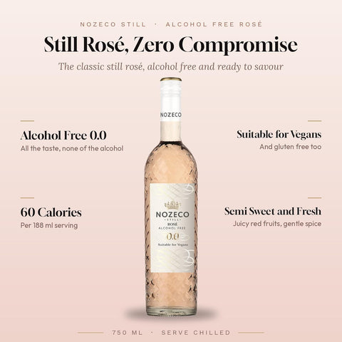 Nozeco Still Zero Rosé 75cl - Alcohol Free