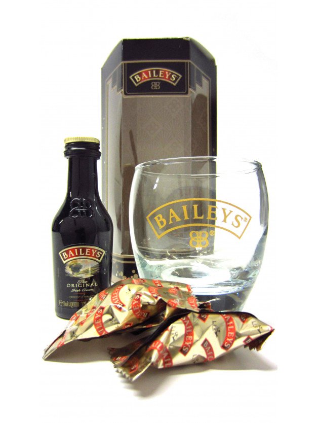 Baileys - Miniature, Chocolate Truffles & Glass Gift Set Liqueur 5CL