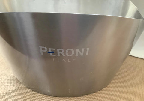 Peroni Large Stainless Steel Metal Ice Bucket / Bottle Cooler