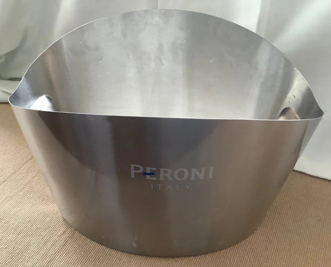 Peroni Large Stainless Steel Metal Ice Bucket / Bottle Cooler