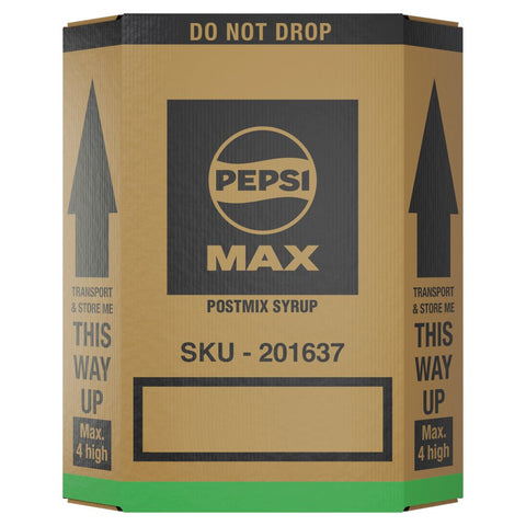 Pepsi Max Postmix Syrup Bag In Box 7L