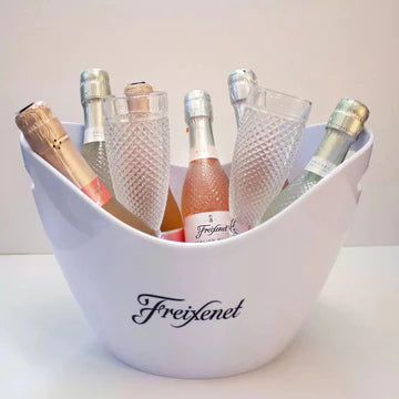 Freixenet Prosecco Ice Bucket with 2 Flute Glasses Gift Set 6x20cl