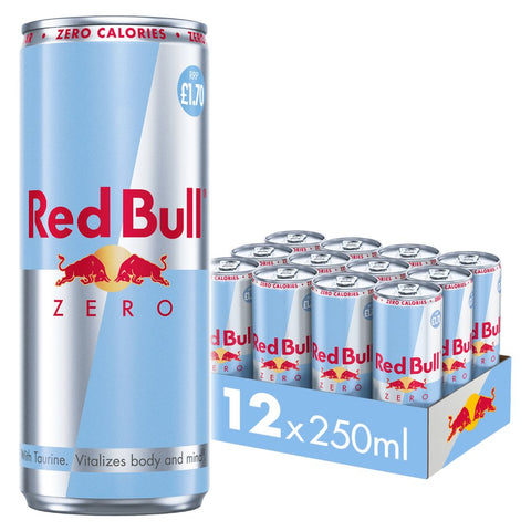 Red Bull Energy Drink Zero 12x 250ml Cans Pm £1.70