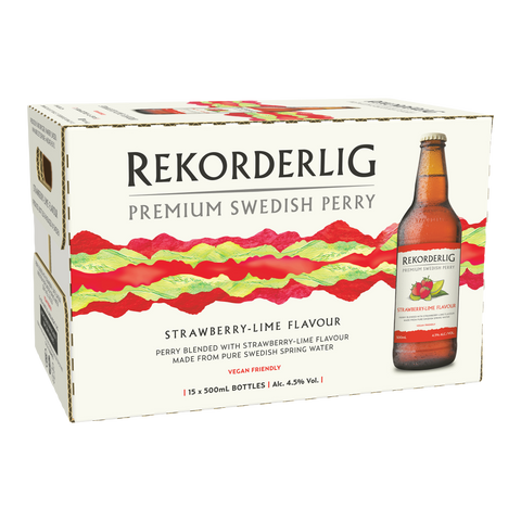 Rekorderlig Strawberry & Lime Cider Bottles 15 x 500ml