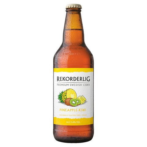 Rekorderlig Premium Pineapple Kiwi Fruit Cider Bottle 12 x 500ml