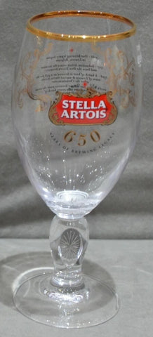 Stella Artois 650 Years Chalice Pint Glass CE 20oz / 568ml - Limited Edition