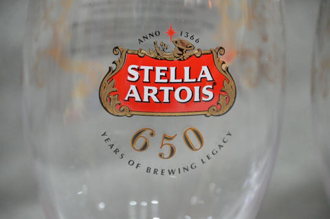 Stella Artois 650 Years Chalice Pint Glass CE 20oz / 568ml - Limited Edition