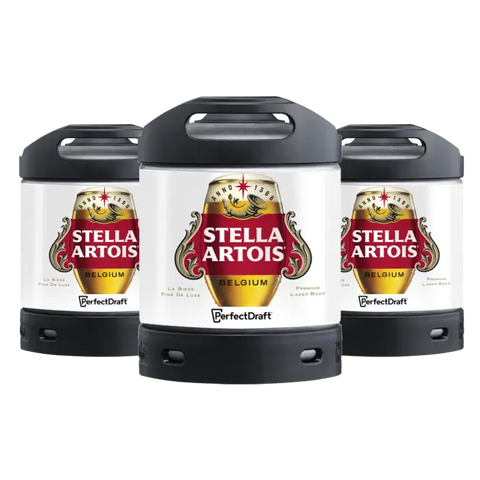 Stella Artois Perfect Serve Keg Pack 3 Kegs x 6lt