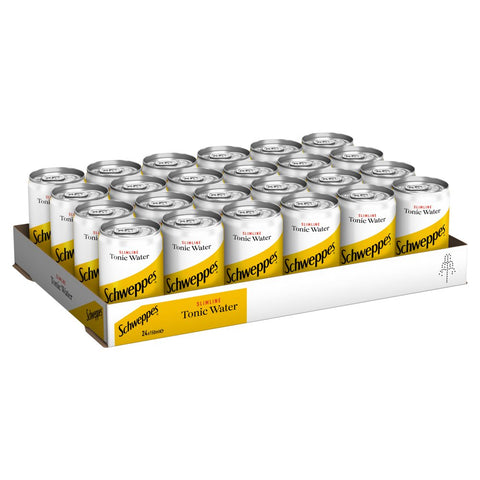 Schweppes Slimline Low Calorie Tonic Water Mini Cans 24 x 150ml