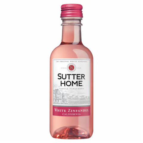 Sutter Home White Zinfandel 187ml - Single Serve - Case of 24 bottles