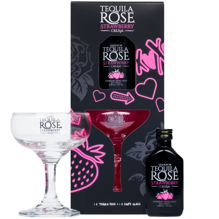 Tequila Rose & Coupe Glass Gift Set