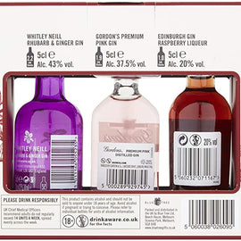 Flavoured Gin Selection 3x5cl Gift set (EG, Gordons, Whitley Neill)