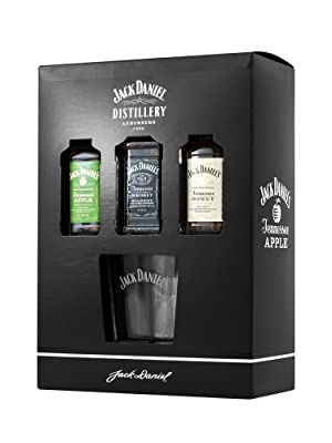 Jack Daniels Miniatures 3 x 5cl & Jack Daniels Glass Gift Set