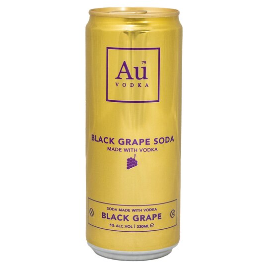 Au Vodka Black Grape Ready To Drink Pre-Mixed Can 330ml