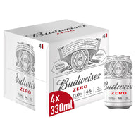 Budweiser Zero Alcohol Free Lager 4x330ml