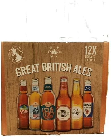 Great British Ales Multipack Ale Bottle, 500 ml Case of 12