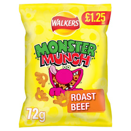 Walkers Monster Munch Roast Beef Snacks £1.35 PM 18x72g