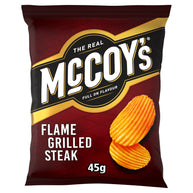 McCoy's Flame Grilled Steak Ridge Cut Potato Crisps 26x45g Box