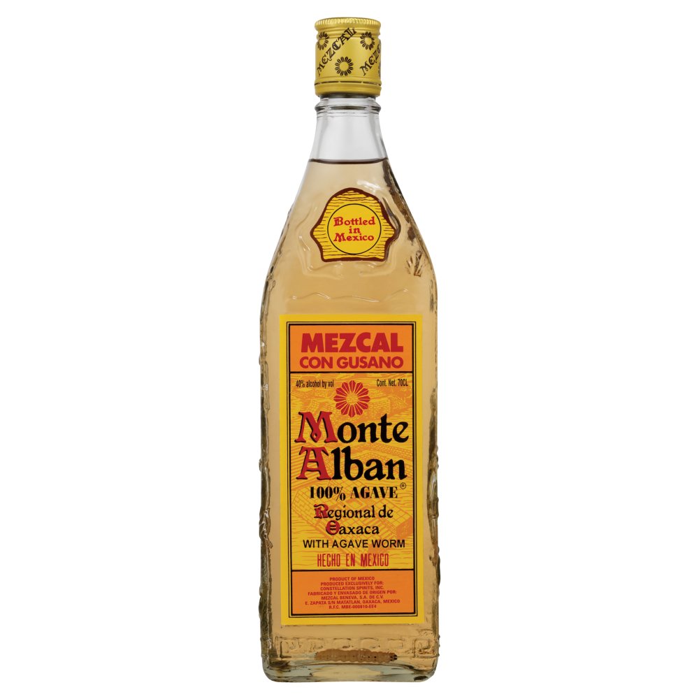 Monte Alban Mezcal con Gusano with Agave worm 70cl