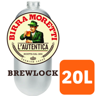 BIRRA MORETTI 20L BREWLOCK Keg - For Use in David Units