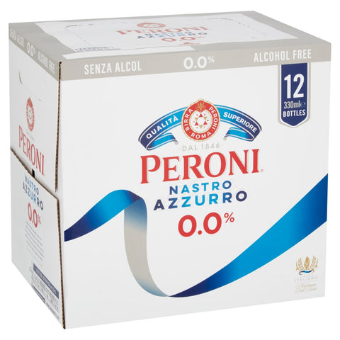 Peroni Nastro Azzurro 0.0% Alcohol Free 12 x 330ml