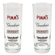 Pimm's, Smirnoff, Gordon's, Captain Morgan's Spiced Glass