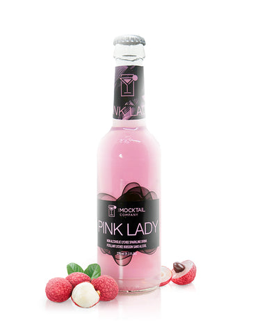 The Mocktail Company Pink Lady, 275ml Bottle - Non Alcoholic Lychee Sparkling Drink