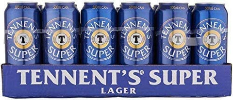 Tennent's Super Strong Lager Beer Cans 24 x 500ml