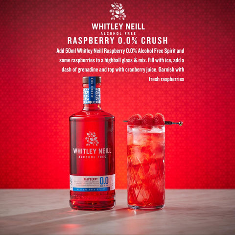 Whitley Neill Raspberry Alcohol Free 0.0% Spirit 70cl