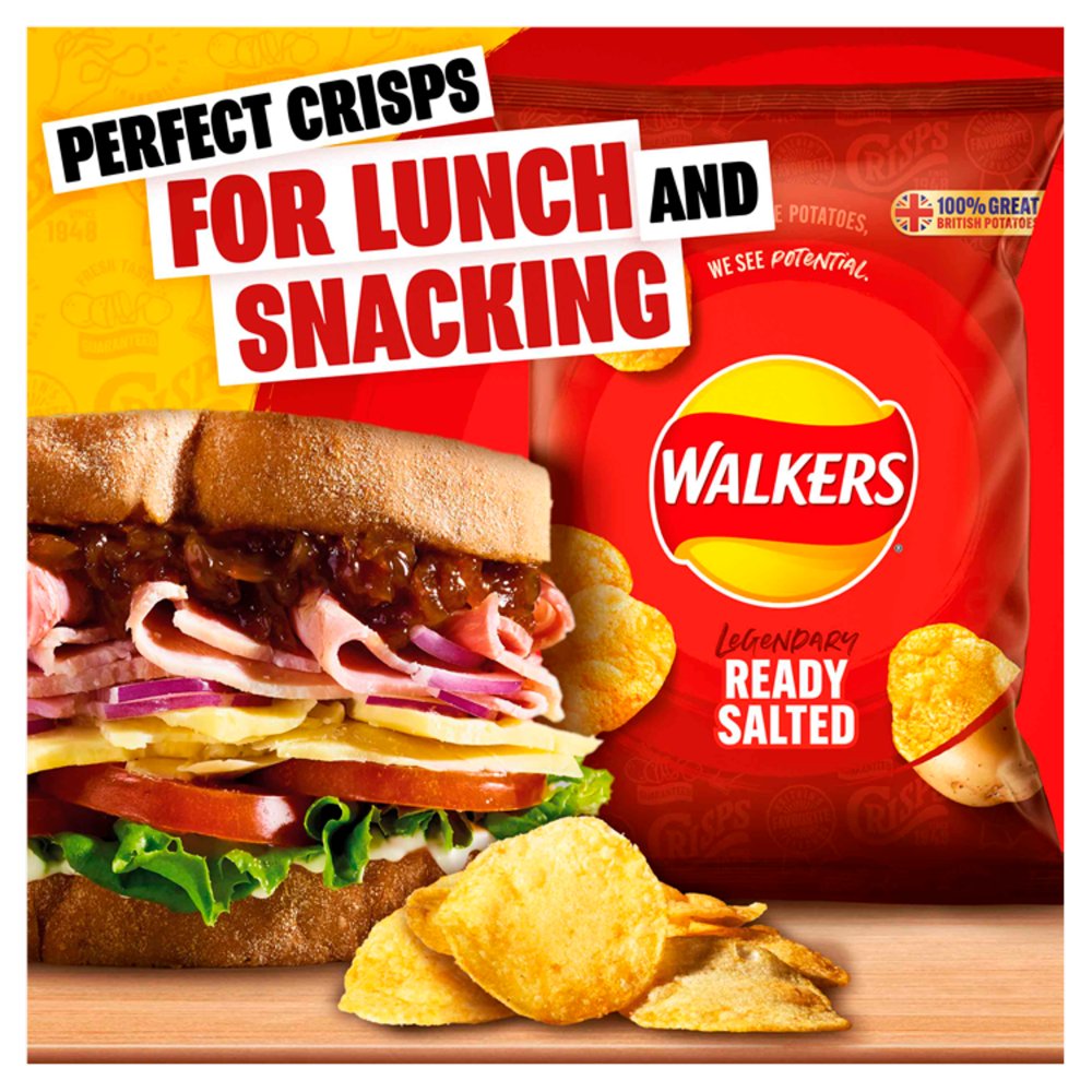 Walkers Ready Salted Crisps 32x32.5g