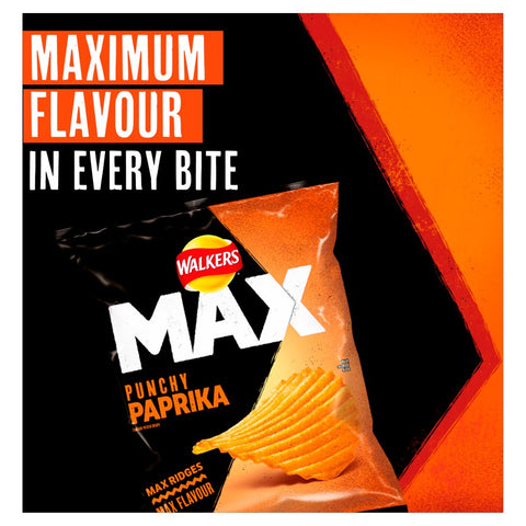 Walkers Max Punchy Paprika Flavour Crisps £1.25 PM 15x70g